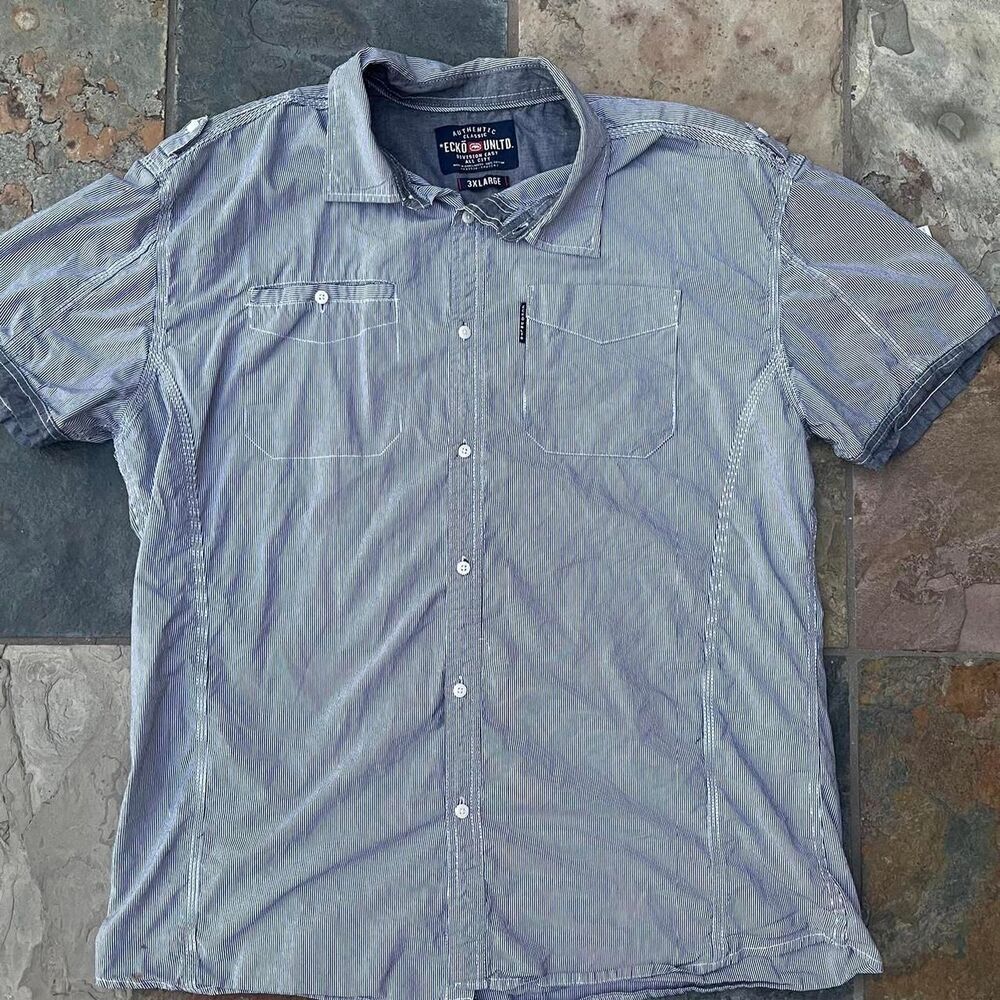 Echo Men's Grey and Silver Shirt